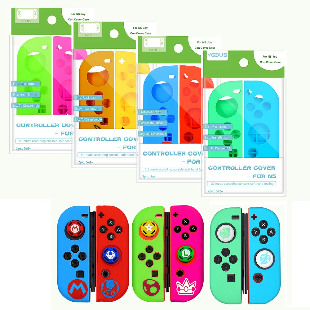 

Animal Crossing Soft Silicone Case for Nintend Switch Protective Shell Thumb Grip for Nintend Switch Joycon Controller