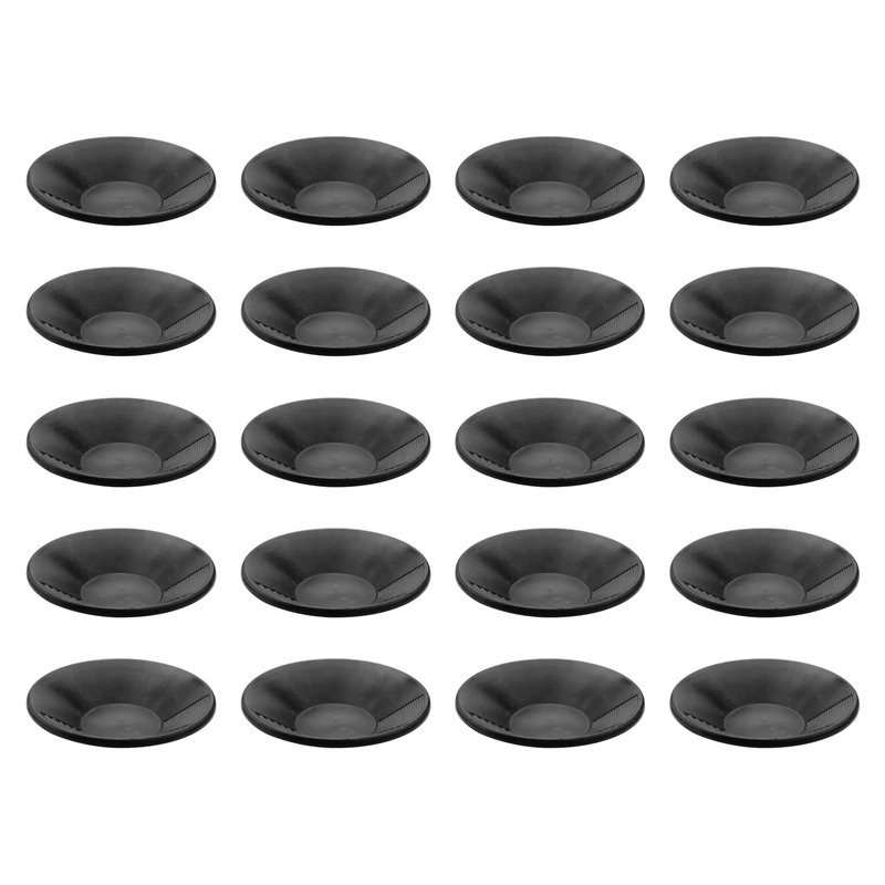 

20X Black Plastic Gold Pan Basin Nugget Mining Dredging Prospecting For Sand Gold Mining Manual Wash Gold Equipment