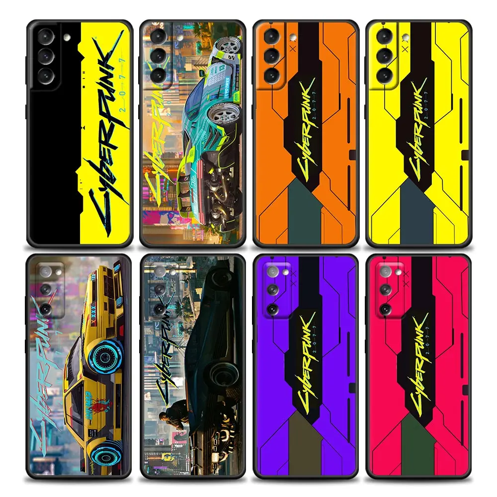 

Hot Game-C-Cyberpunkes-Drift Car S22Ultra Case For Samsung Galaxy S21 S20 FE S22 Ultra S10 S9 S8 Plus 5G Case Soft Cover Fundas