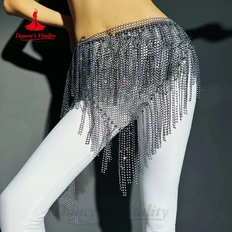 Треугольный набедренный шарф с кисточками и бриллиантами для взрослых детей