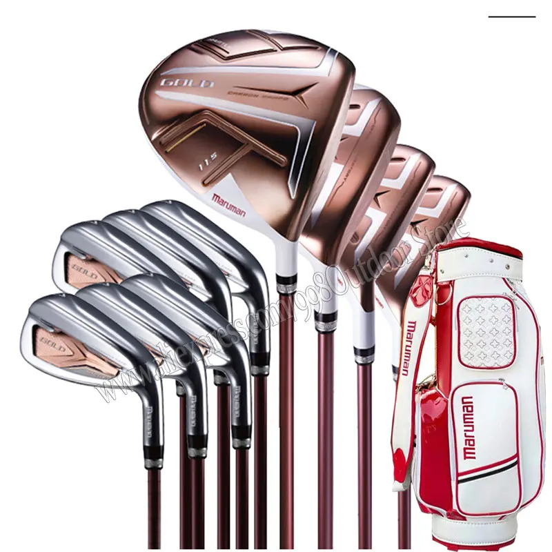 

New Golf Clubs Maruman SHUTTLE GOLD Compelete Set of Clubs Women Driver Wood Irons Putter and Bag L Graphite Shaft