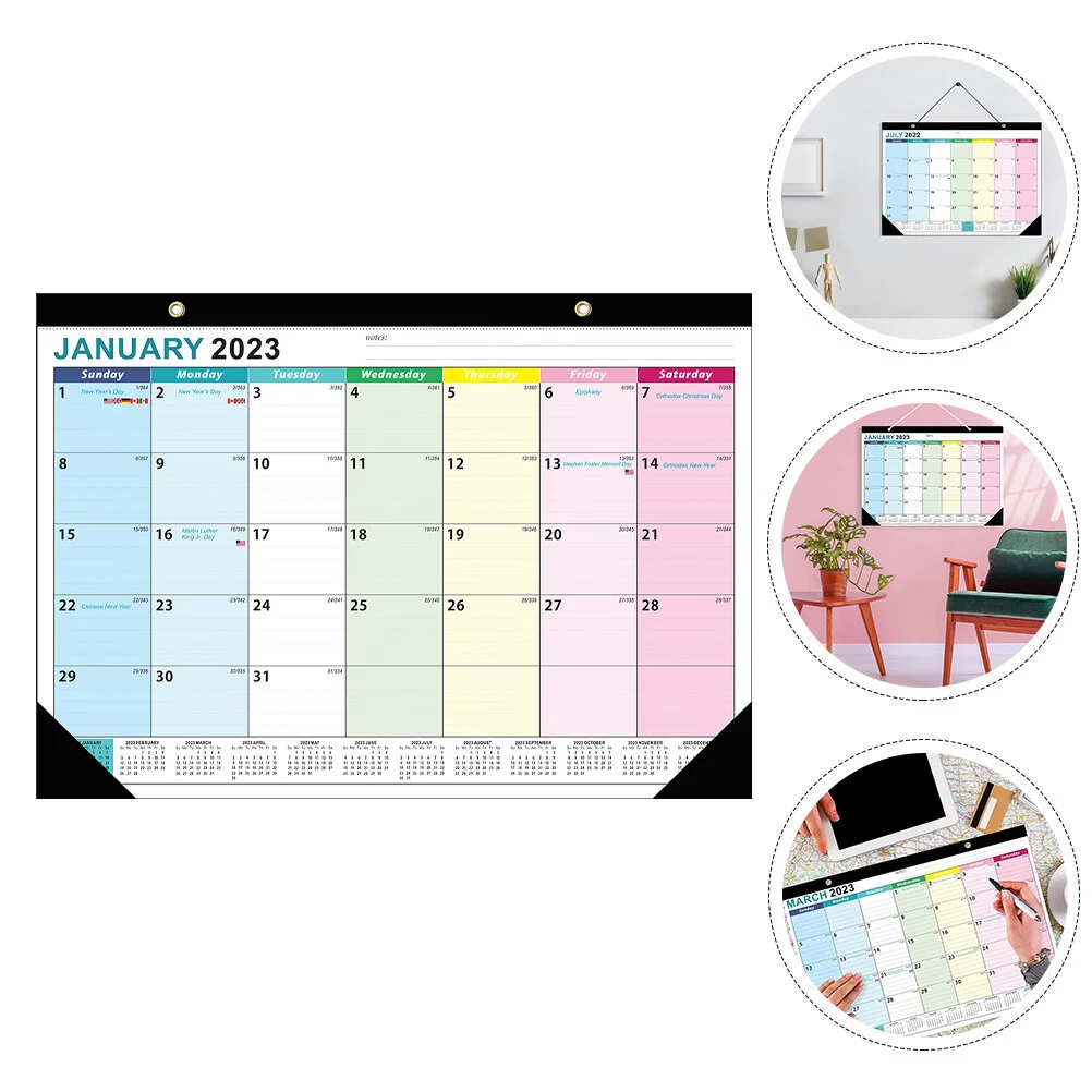 

Schedule English Wall Hooks Decorative American Holiday Hanging Daily Plan 18 Months