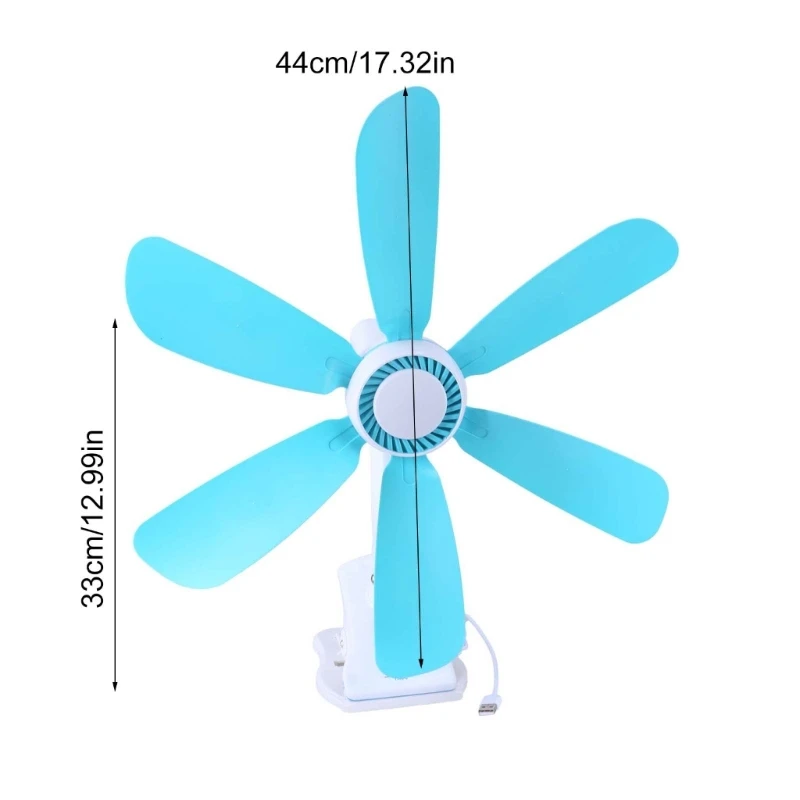 17-дюймовый 5 В Вт бесшумный электрический USB-вентилятор с зажимом настольный