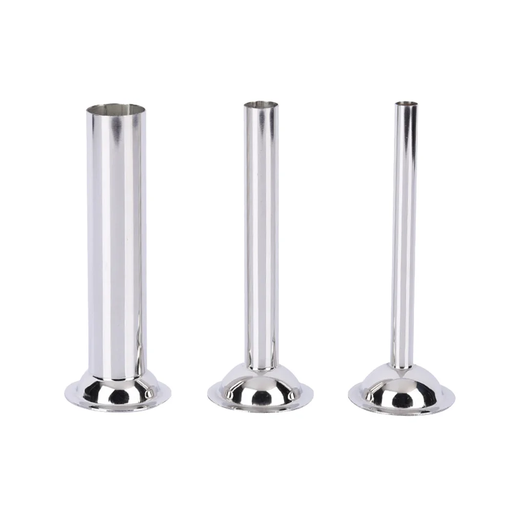 

3 Pcs Manufacturing Machine Steel Sausage Filler Tube Lemon Press Minced Meat Stuffing