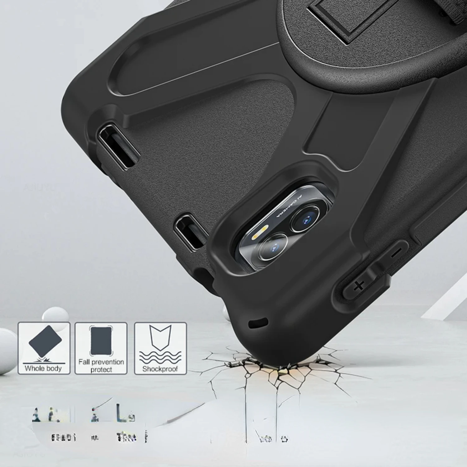 Силиконовый противоударный чехол для планшета Mi Pad 5/5 Pro с держателем карандашей