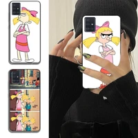 hey arnold helgas phone case for samsung note 8 10 20 s10 s20 fe lite s21 s30 ultra plus 5g fundas shell cover