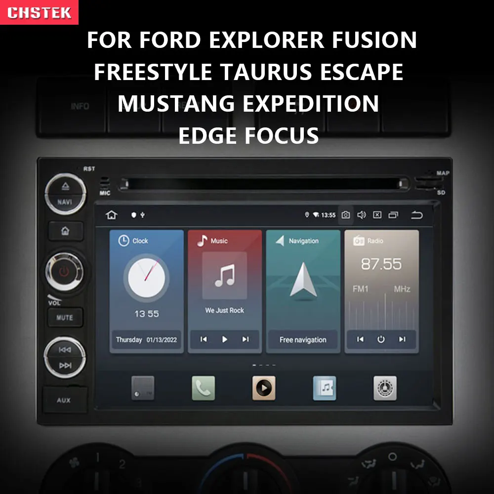 

CHSTEK Qualcomm 8G+128G For Ford Explorer Fusion Freestyle Taurus Escape Mustang Expedition Edge Focus GPS Radio CarPlay WiFi