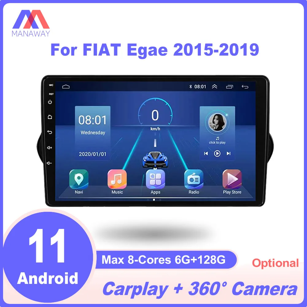 

9‘’ Android Player For FIAT Egae 2015-2019 DSP CarPlay Car Radio Stereo Multimedia Video MP5 Navigation GPS 2Din