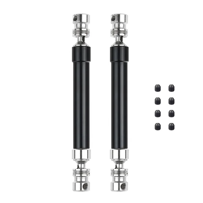 

2PCS Metal CVD Drive Shaft 110-160mm for 1/10 RC Rock Crawler Axial SCX10 90046 Traxxas Trx4,Black