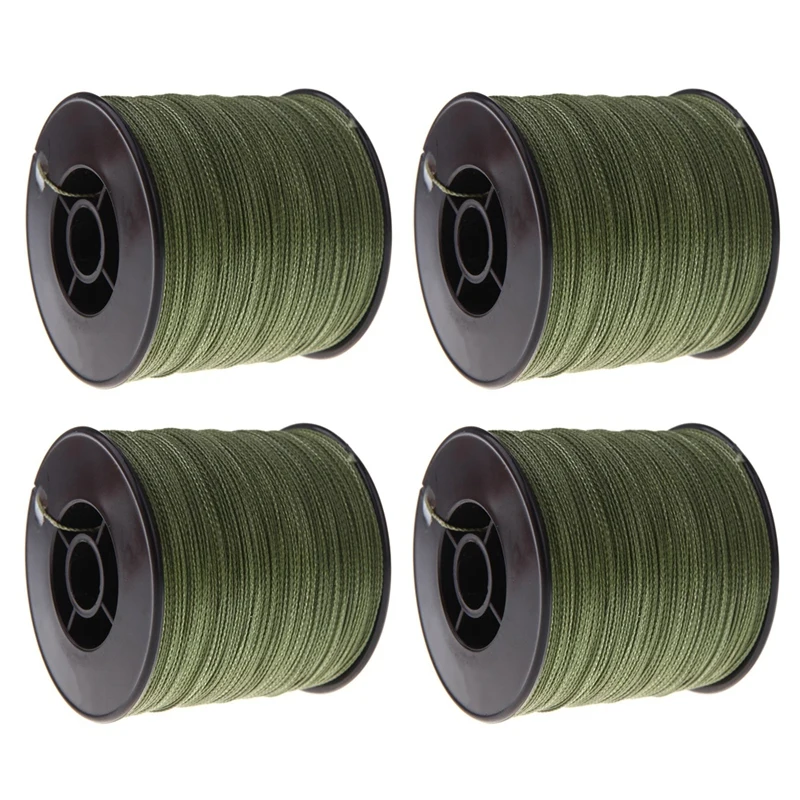

4X 300M Fishing Line 100 LB 0.55Mm Strong PE Braid Green