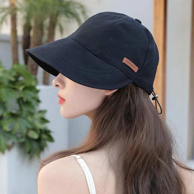 

Регулируемая женская летняя шляпа без макияжа, рыбацкая солнцезащитная Кепка, портативные складные широкие поля, солнцезащитные шляпы, летняя пляжная