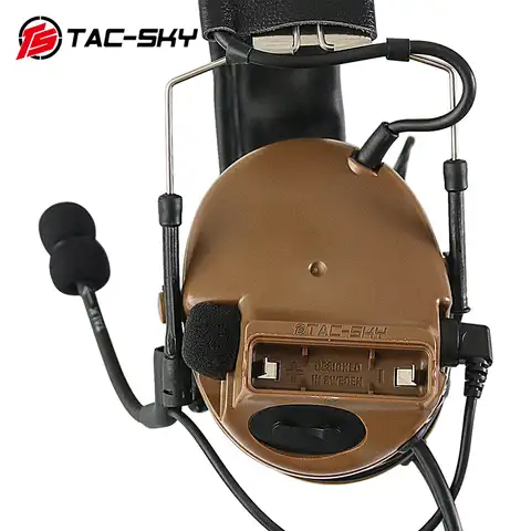Новая Съемная повязка на голову TAC-SKY COMTAC III с шумоподавлением и усилением звука, тактическая гарнитура
