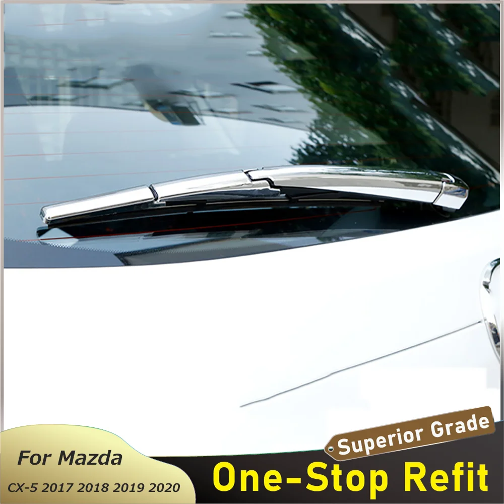 

For Mazda CX-5 2017 2018 2019 2020 Car Rear Wiper Cover Strips ABS Chrome Tail Windscreen Wiper Trim Cover Stickers