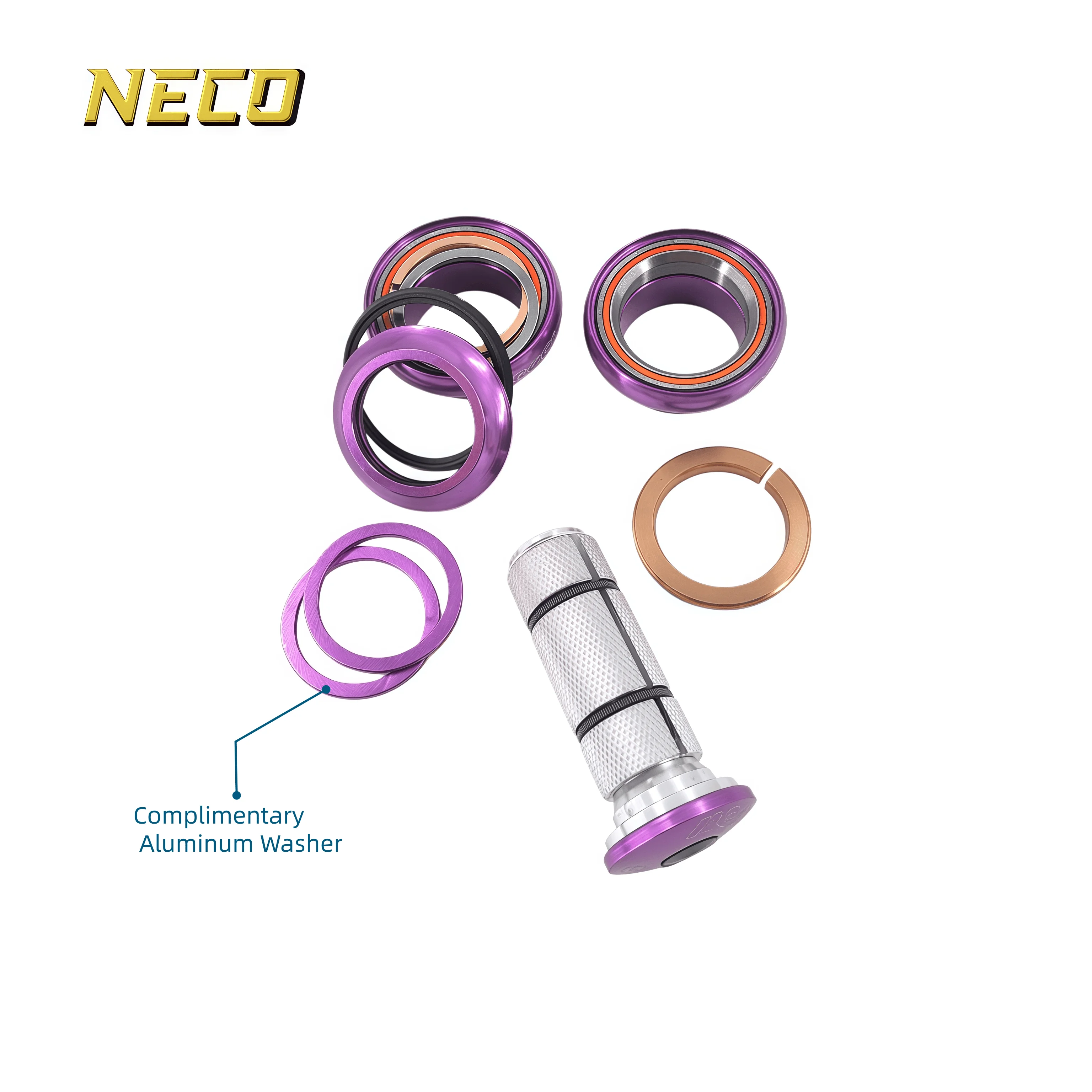 Фото Рулевые колонки Neco H282, высота 29 мм, внешние стальные рулевые колонки с подшипниками, 28,6 мм, 30 мм №3