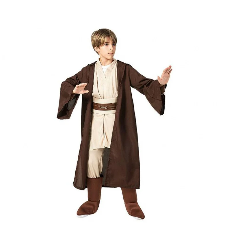 

high quality Jedi Warrior Full Set Cosplay Costume Obi Wan Kenobi Costume Tunic For Children Kids