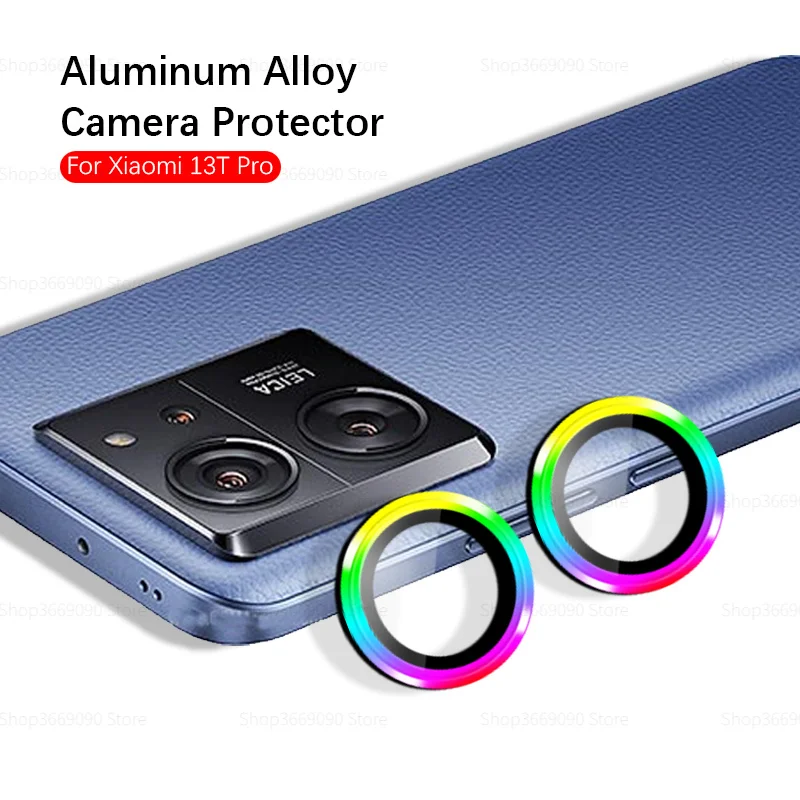 Чехол для Xio mi 13 T Pro 3D изогнутый объектив камеры металлическое кольцо закаленное