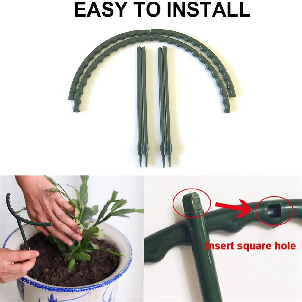 6 шт. опорное кольцо для растений металлические полукруглые колья цветов овощей