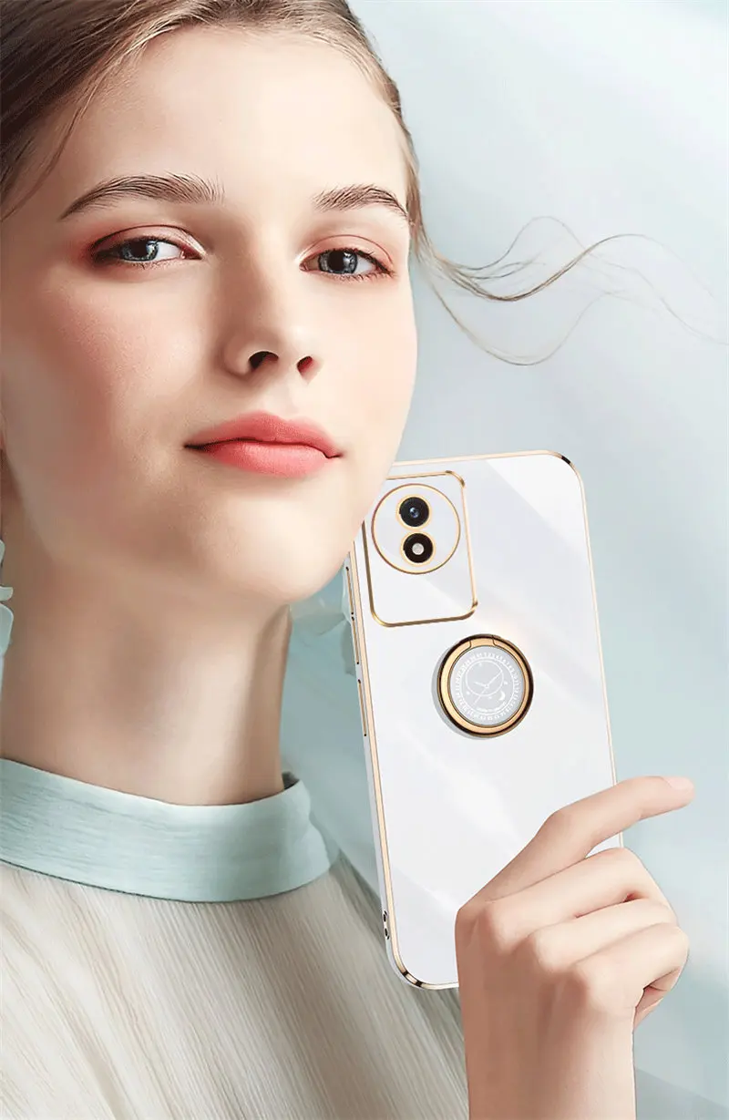 Противоударный чехол для Vivo Y02 Y02A 4G 6D с силиконовым покрытием из ТПУ мягкая задняя