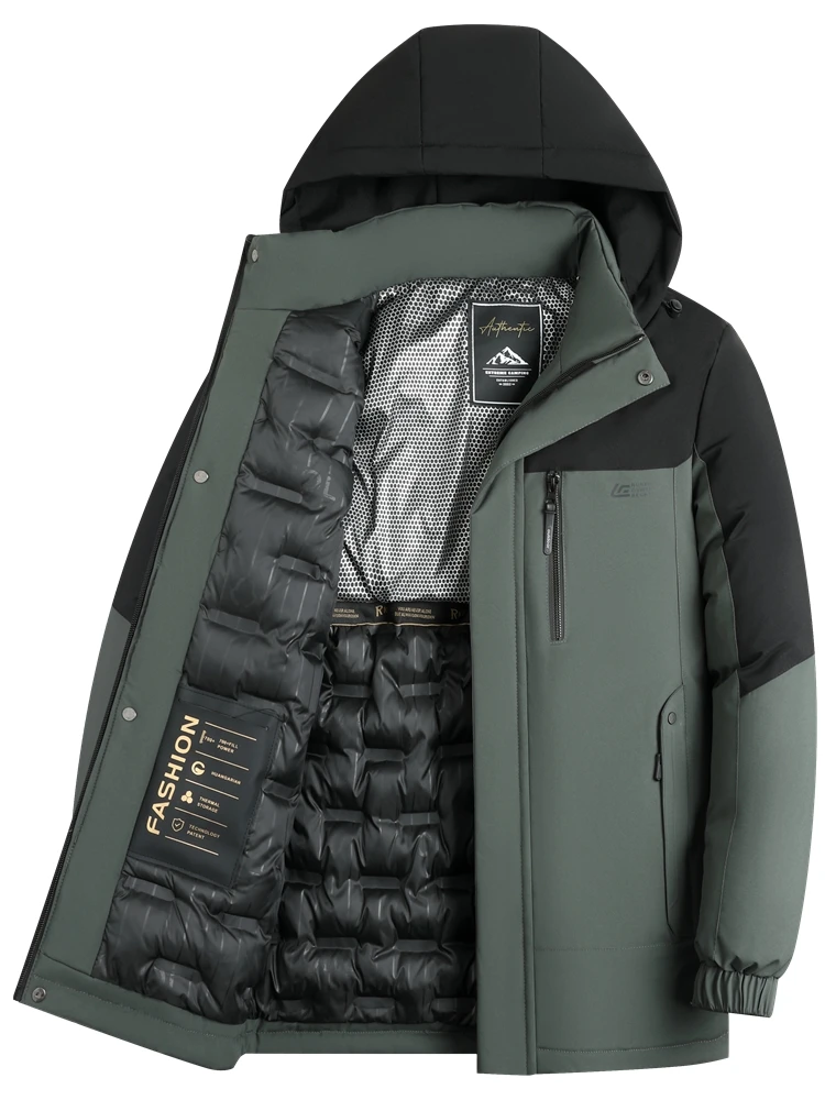 Зимняя одежда для папы Верхняя Мужчины среднего возраста Толстая теплая куртка