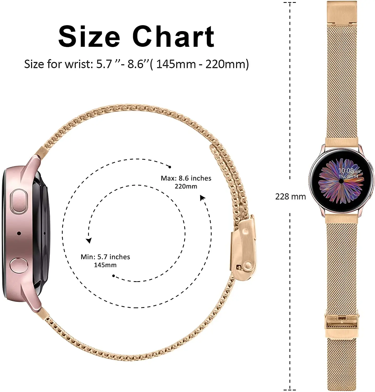 Strap For Huami Amazfit GTS 3 Metal Watchband For Huawei Watch GT2/3 Pro/Amazfit GTR 3/3 Pro/Bip/S/Lite /GTS 2/mini Band