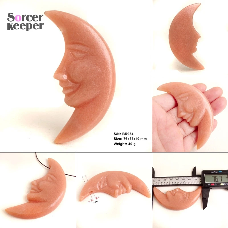 1 шт. резьба по лунным лицом кристаллы натуральные камни красный авантюрин