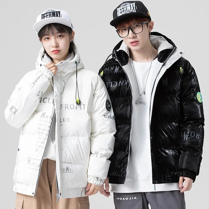 Men's hooded down jacket New winter trend Warm youth down jacket Men's bread jacket Men's trend