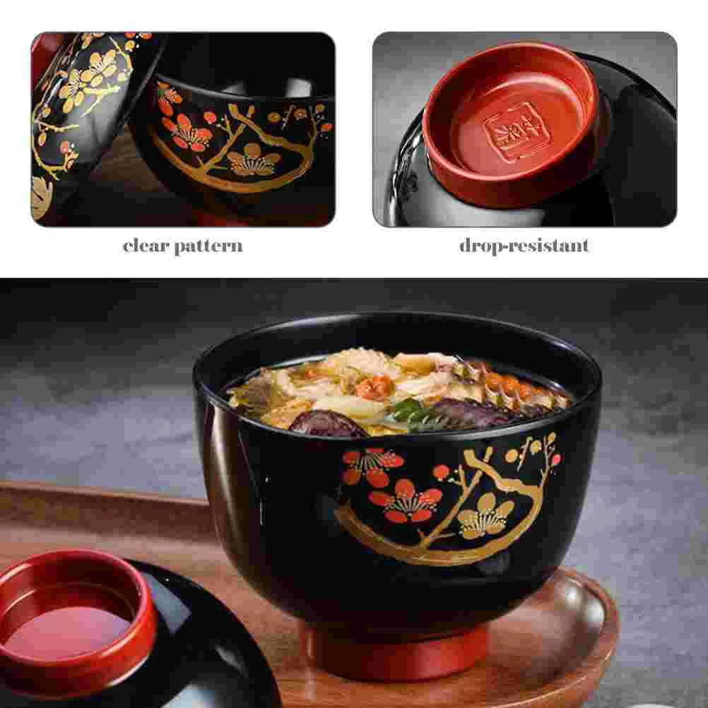 

Miso Soup Ramen Bowl Cover Japanese Style Melamine Kitchen Supply Traditional