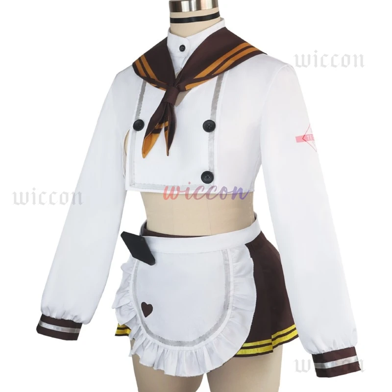 Фото Игра NIKKE The Goddess Of Victory Косплей Костюм Bridd Парик Bready Sweet Горничная Одежда Топ Фартук Юбка Комплект Хэллоуин Новая Униформа №4