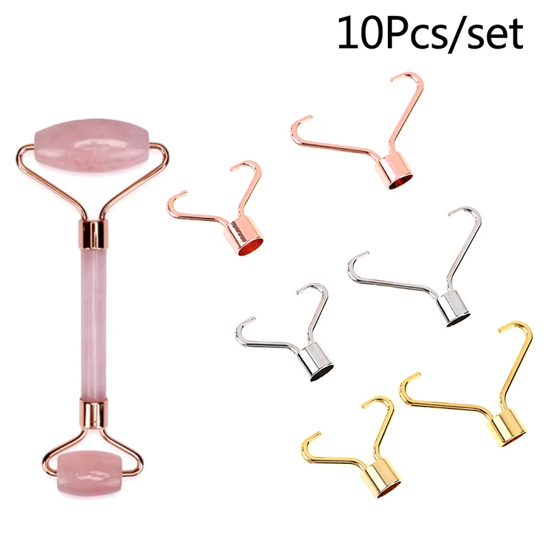 

10 Pcs Metal Massage Jade Roller Support Holder Bracket Stand Replacement Massager Hardware Accessories