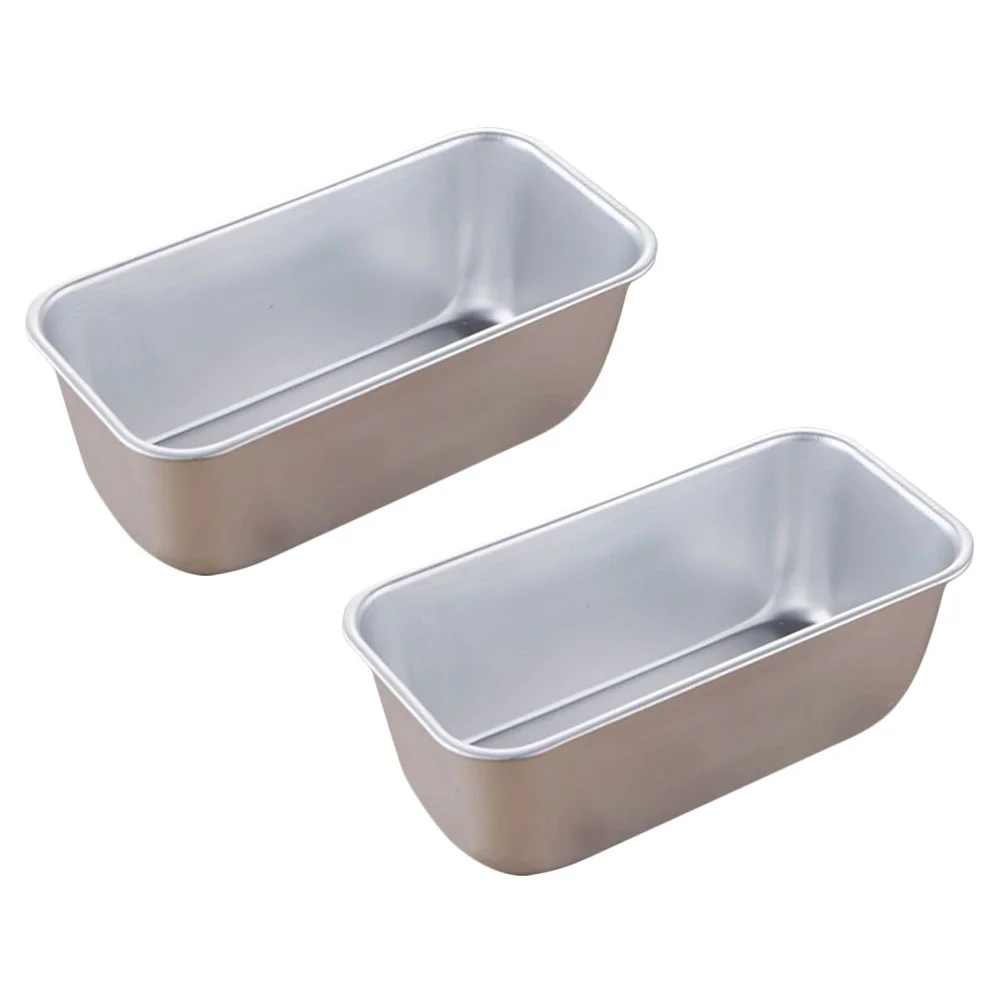

2 Pcs Toast Box Durable Cake Molds Baking Silicone Square Bread Bakeware Mini Cakes Storage Pans Meatloaf Kitchen