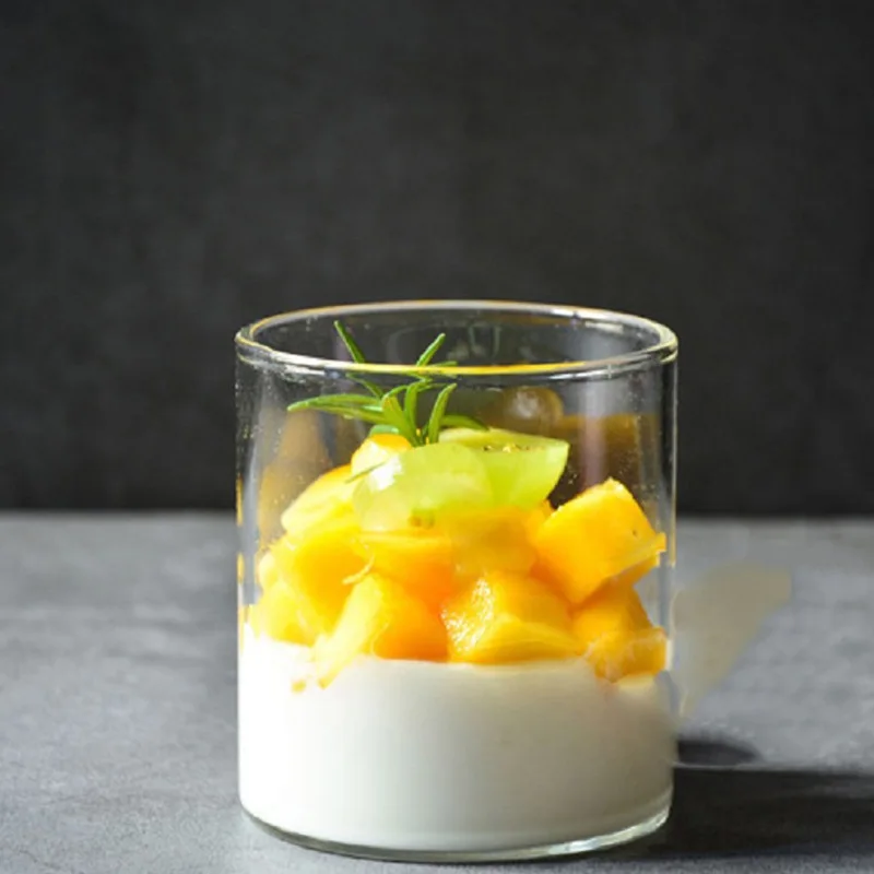 Круглая Прозрачная Стеклянная Десертная Чашка В Стиле INS Экологически Чистая Из
