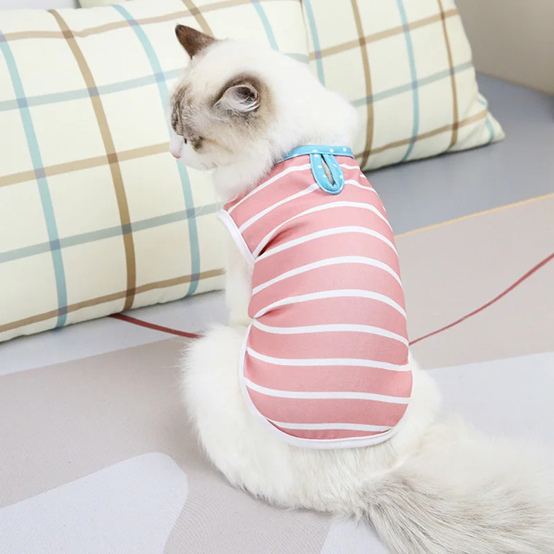 Классическая полосатая рубашка для собак дешевая одежда маленьких летняя