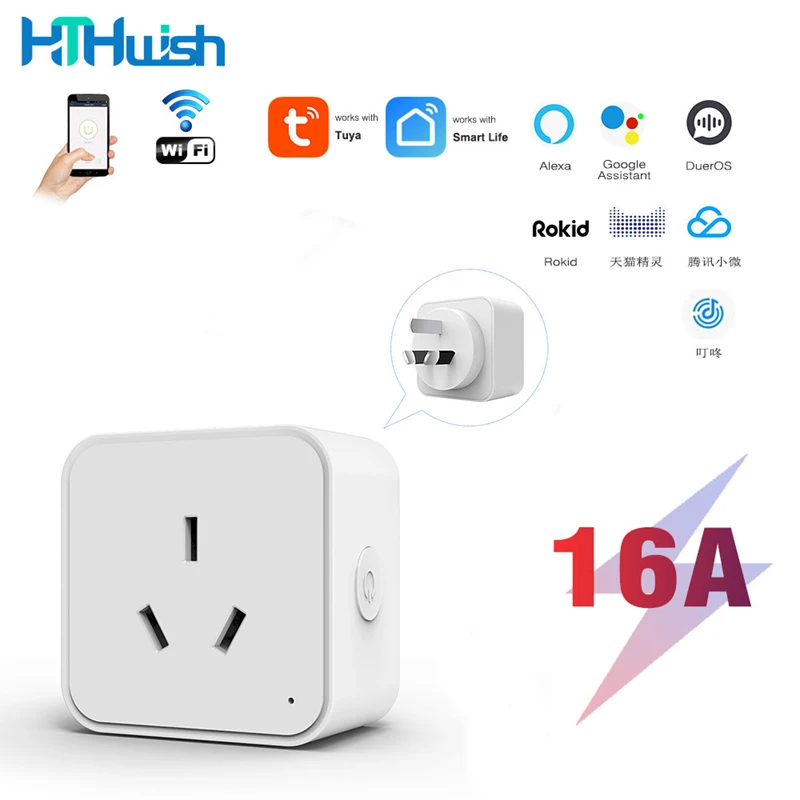

Умная розетка с монитором питания и Wi-Fi, 16 А