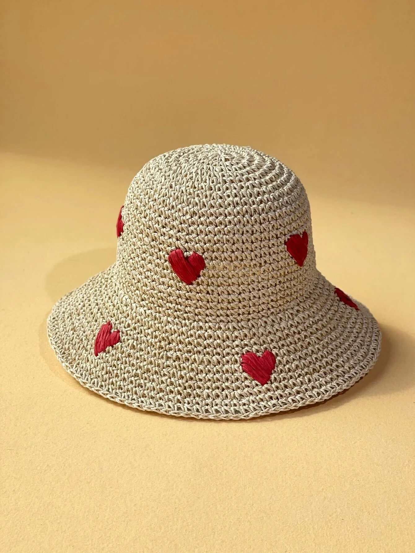 

Hats gorras sombreros capshat Heart Embroidered Straw Hat beach