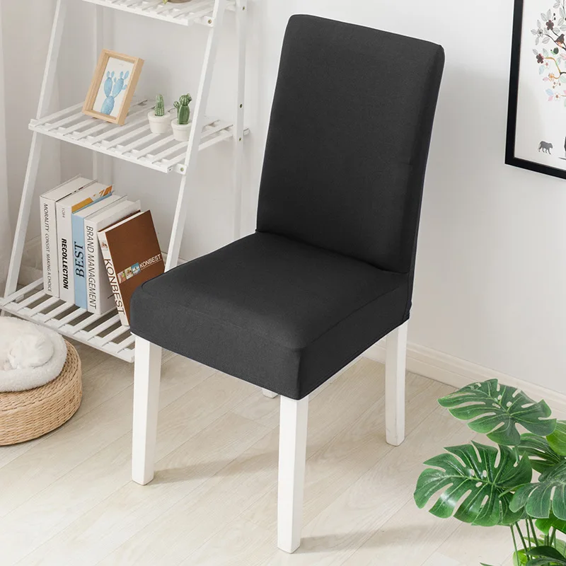 

Solid Stretch Dining Chair Cover Spandex Chair Slipcover for Restaurant Weddings Banquet Hotel Elastic Seat Covers Protector