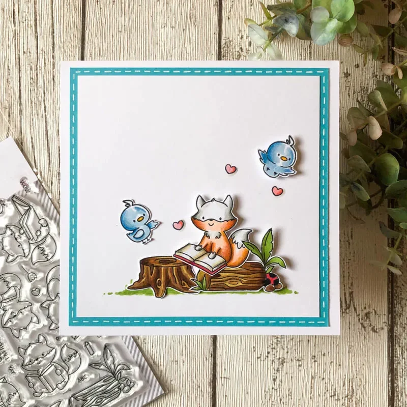 Силиконовые штампы на тему животных с милыми буквенными узорами из материкового