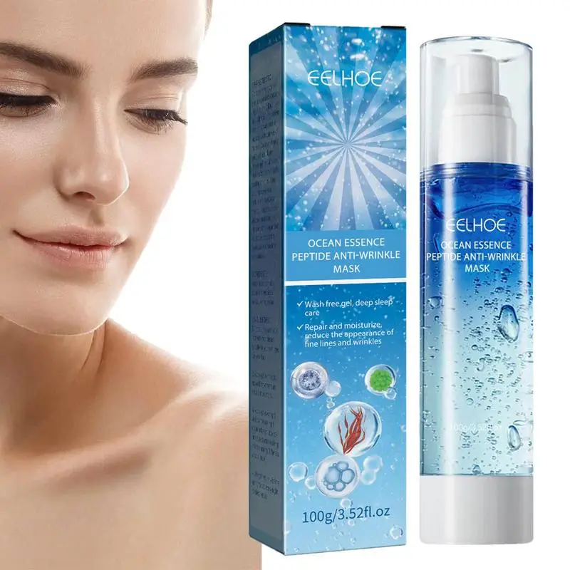 

Anti Age Face Masque Ocean Essence Peptide Lifting & Firming Gel Cover Wash-Free 3.52fl.oz Face Moisturizing Gel Face Cover