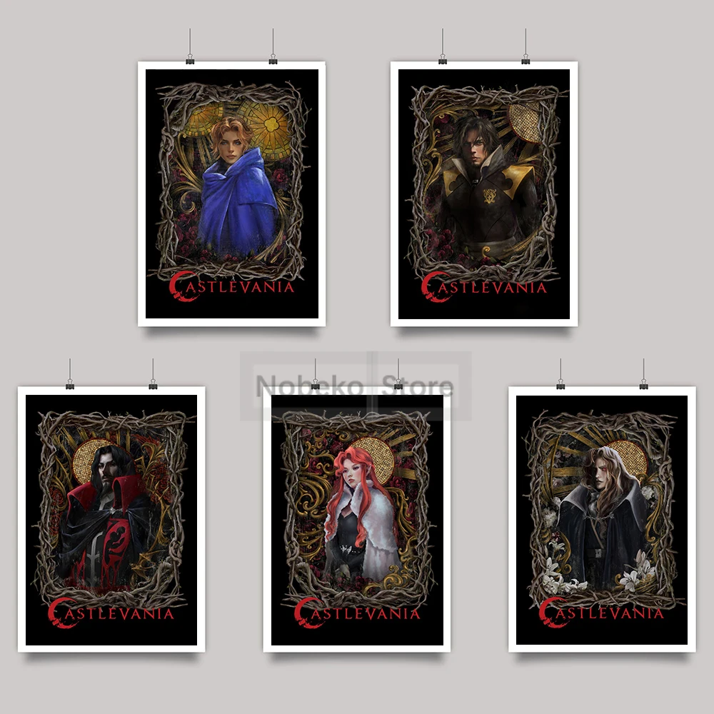 Классические Японские игры ARPG постер с изображением персонажа каставании и