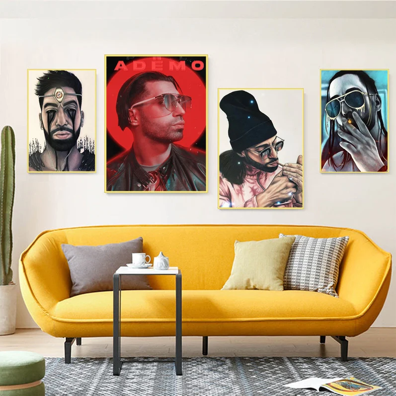 

PNL Rapper Vert Rap Hip Hop Singer Classic Anime Poster Decoracion Painting Wall Art White Kraft Paper Aesthetic Art Painting