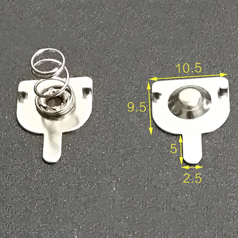 

50PCS Positive And Negative Replacement Metal Batteries Spring Contact Plate Silver For AA Batteries,10.5*9.5MM