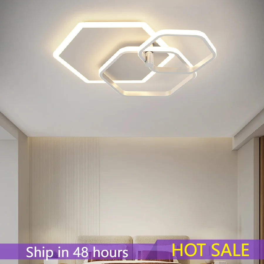 

Современная Минималистичная Геометрическая потолочная лампа IWP, вращающаяся Светодиодная потолочная люстра для спальни, кабинета, гостино...