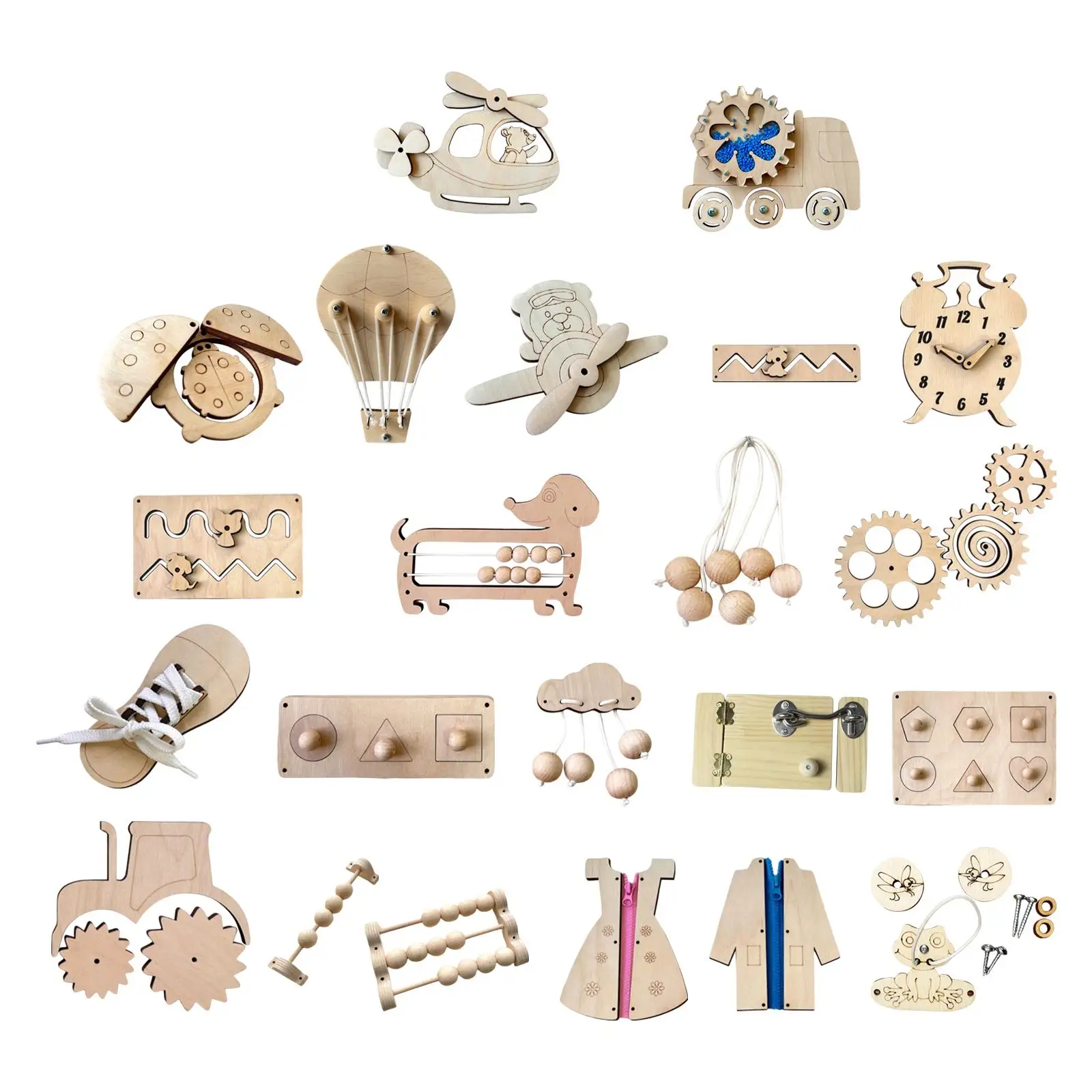 

Montessori Busy Board DIY Accessories Learning Activities Practical Skill