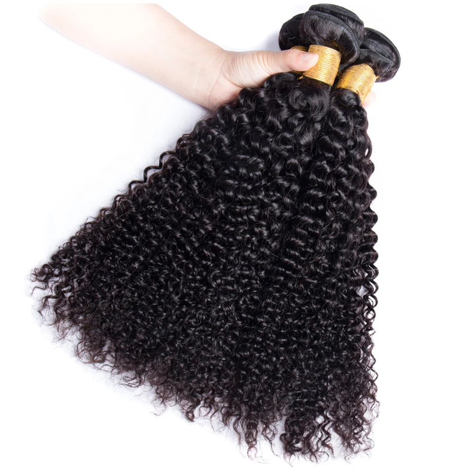 Фото Пучки волос 12A Kinky Curly, 1-4 шт., пучки волос Water Wave, натуральные человеческие волосы, 30 дюймов, глубокие кудри, наращивание волос, Tissage Cheveux Humains. №3