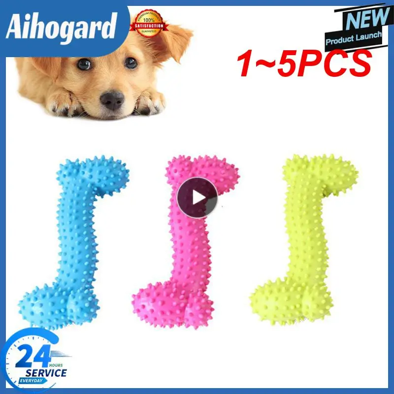 Resistant To Bite Bone Dog Puppy Molars Rubber Ball Play For Teeth Training Thermal Plastic Rubber Tpr