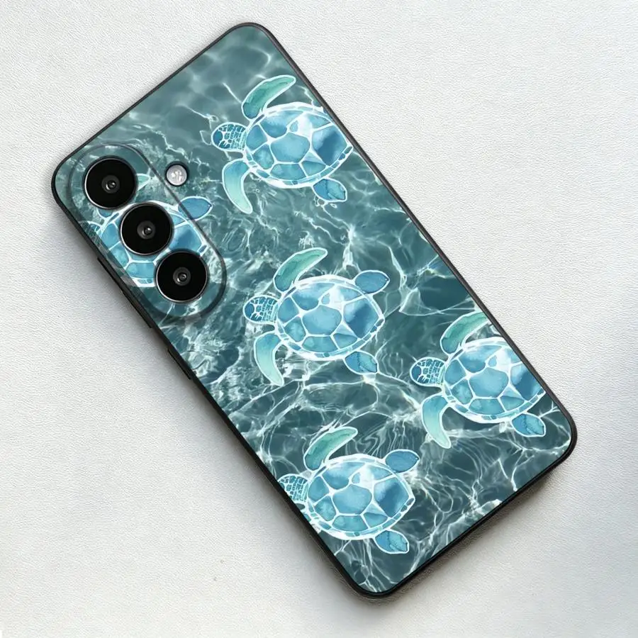 Фото Чехол для Samsung Galaxy S26 Ultra Note 20 8 9 10 S10 S9 S25 Plus S24 S23 S20 Ultra S21 FE, акварельный морской дизайн №4
