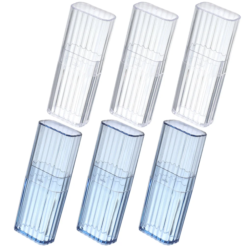 

6pcs Portable Swab Boxes Swab Storage Boxes Cartoon Cotton Swab Cases Storage Box Cotton Swab Boxes Outdoor Swab Cases
