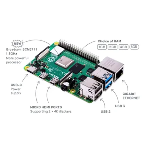 Raspberry Pi 4 Model B 4B Оригинальная ОЗУ 2 ГБ 4 ГБ 8 ГБ BCM2711 Четырехъядерный процессор Cortex-A72 ARM Core 1,5 ГГц 4K Micro HDMI-совместимый Pi 4B