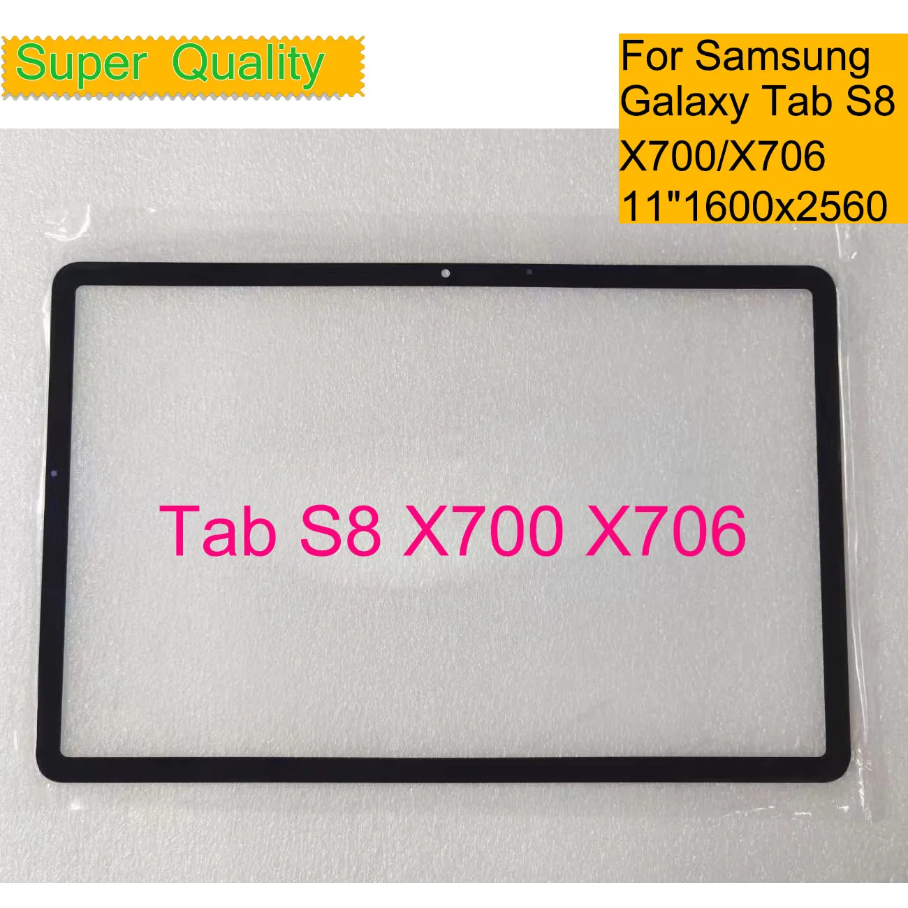 Replacement For Samsung Galaxy Tab S8 X700 Touch Screen Panel Tablet S8 5G X706 Front Outer LCD Glass Lens With OCA Glue