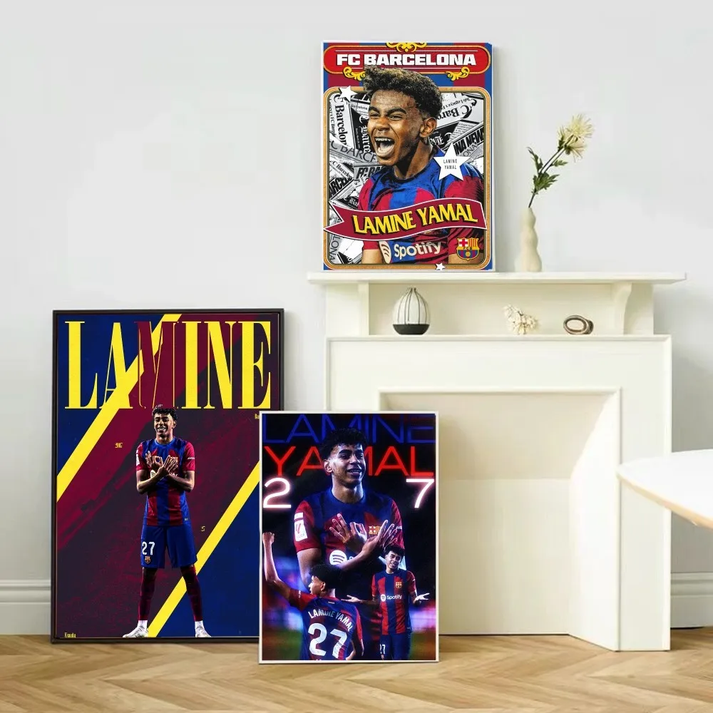 Постер L-Lamine FootballStar Y-Yamal клейкие настенные ретро-постеры высокого качества для