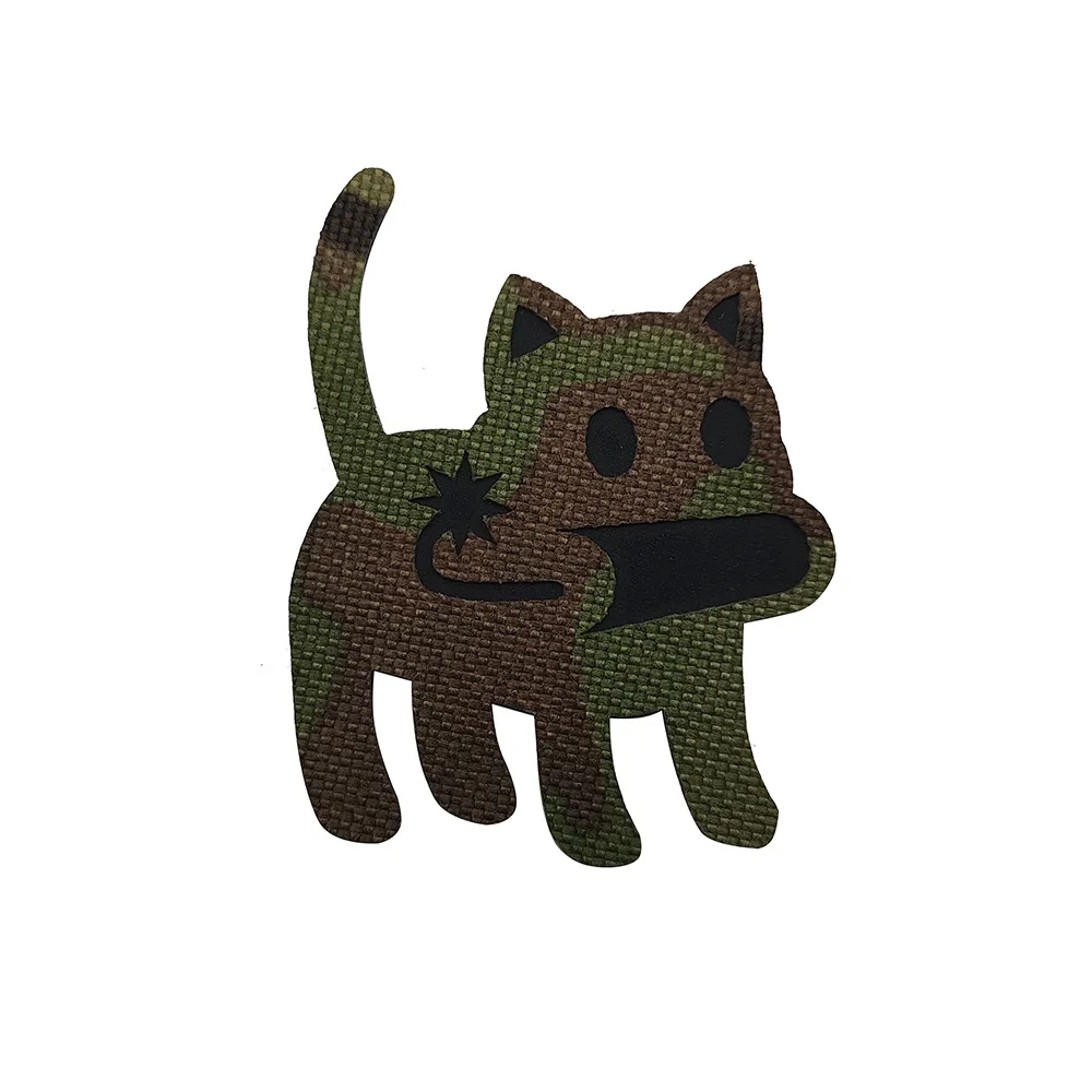 ИК-лазерная светящаяся бомба с изображением кота наклейка на одежду нашивки